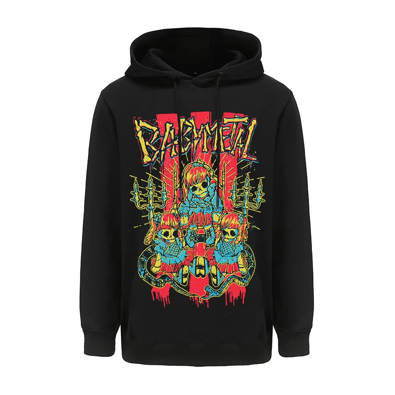 New Metal Rock Band BABYMETAL Graphic Hoodie Sweatshirts Rock Band Men/Women Long Sleeve Hoody Clothes Streetwear Harajuku Tops