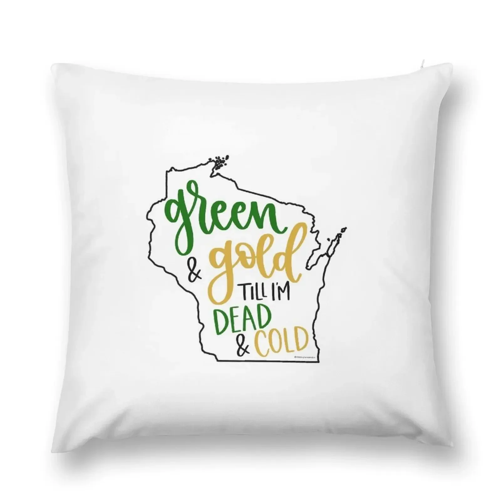 

Green and gold til I’m dead and cold Throw Pillow Decorative Cover For Living Room christmas cushions covers pillow