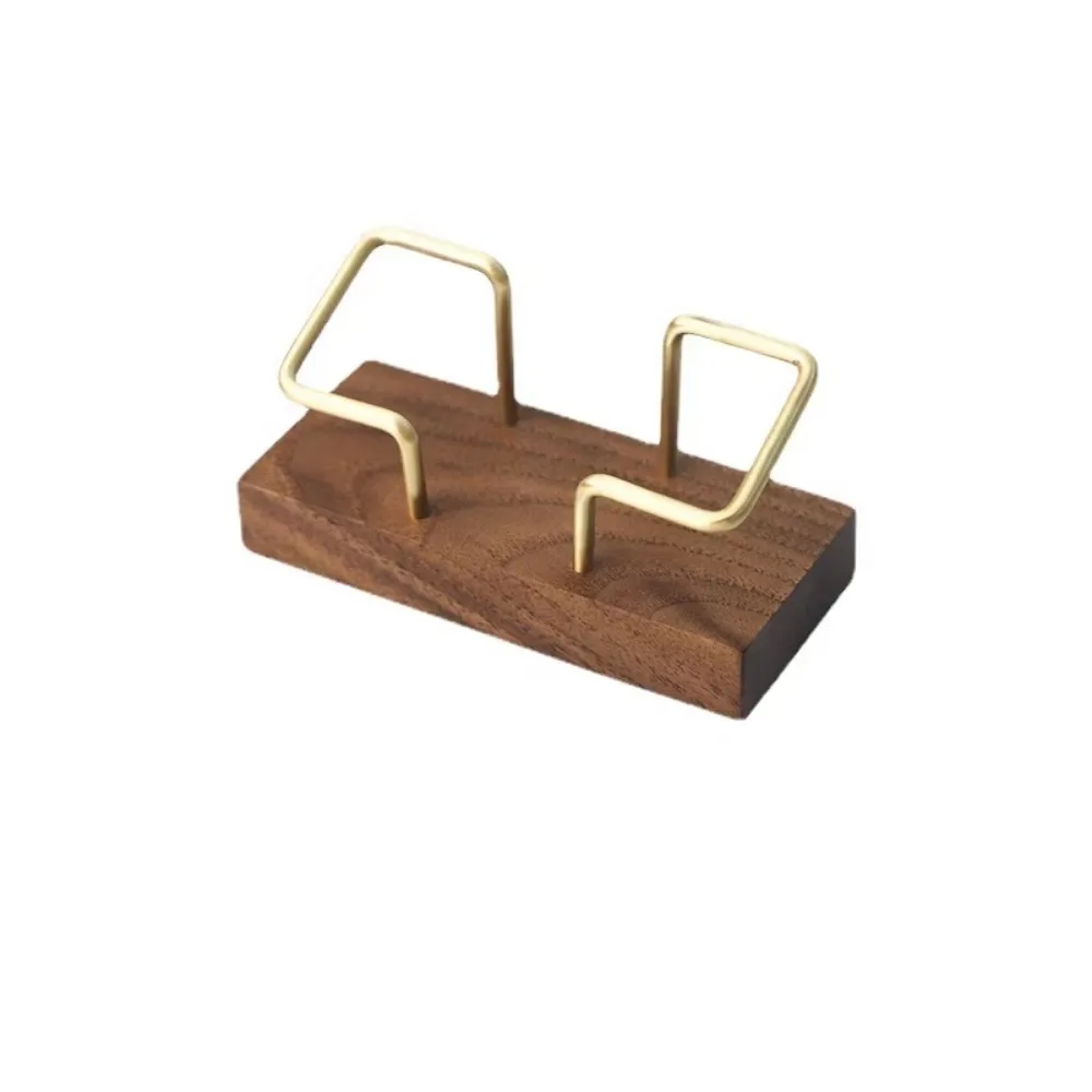 Professional Wooden Business Card Holder, Desk Card Holder, Convenient and Durable Metal Business Card Holder