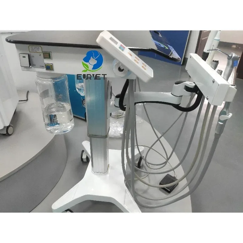 2026 Medical Mobile Veterinary Dental Unit Portable Dental Unit with Air Compressor for Commercial Equipment and Animal Care