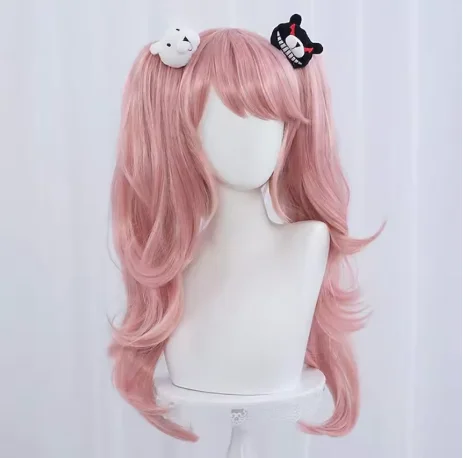 Pink junko cosplay wig ? Junko Enoshima Cosplay Wig – Long Pink Twin-Tail Anime Wig  main image 4