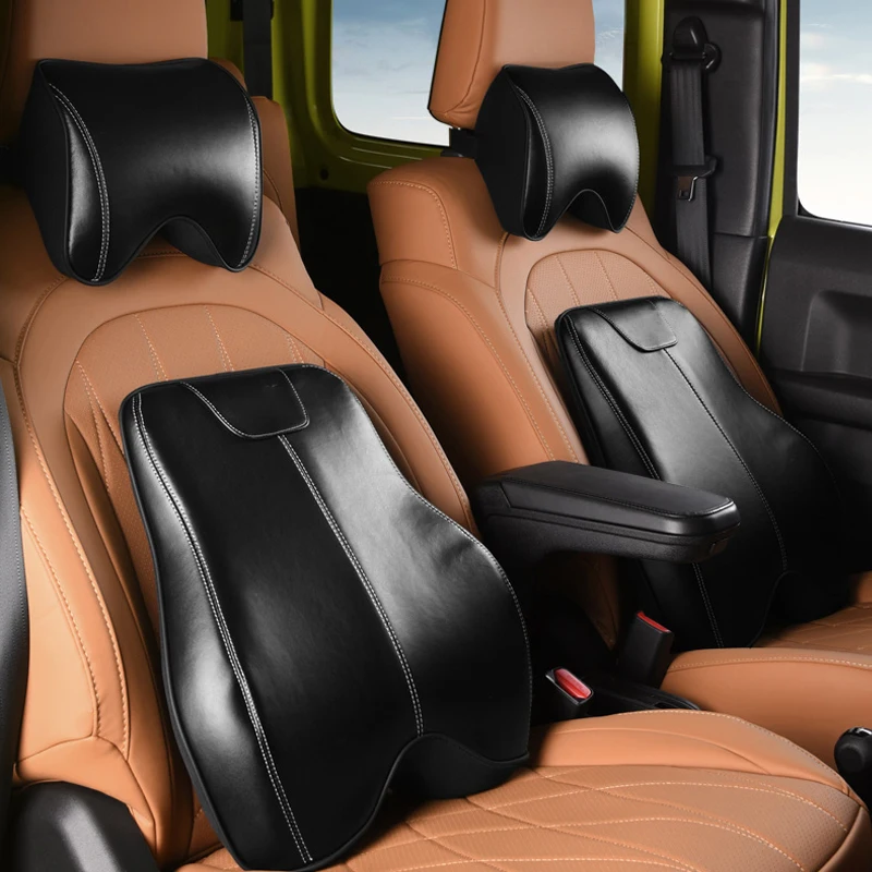 Car Waist Cushion Neck Cushion Airplane Pillow Travel Cushion Headrest Cushion for Jimny Jb64 Jb74 Car Accessories Memory Cotton