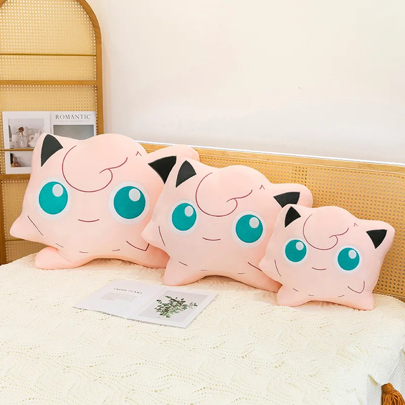 40/75cm Jigglypuff 베개 포켓몬 플러시 장난감 애니메이션 인형 만화 쿠션 대형 포켓몬 플러시 카와이 어린이를위한 박제 선물 크리스마스