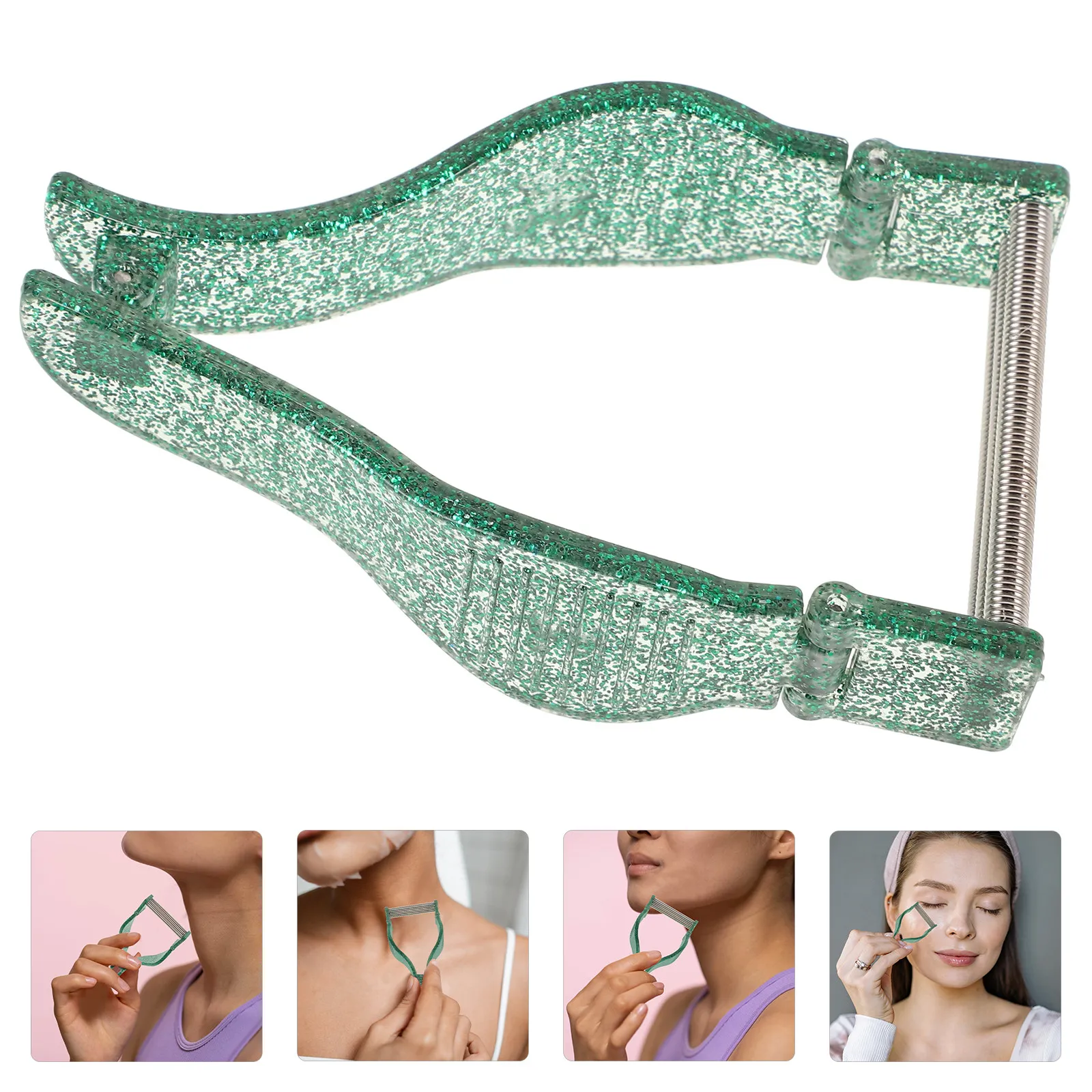 Facial Hair Remover Spring Manual Tool Women Chin Beard Eyebrow Mustache Full Face Hair Removal Device Face Threading