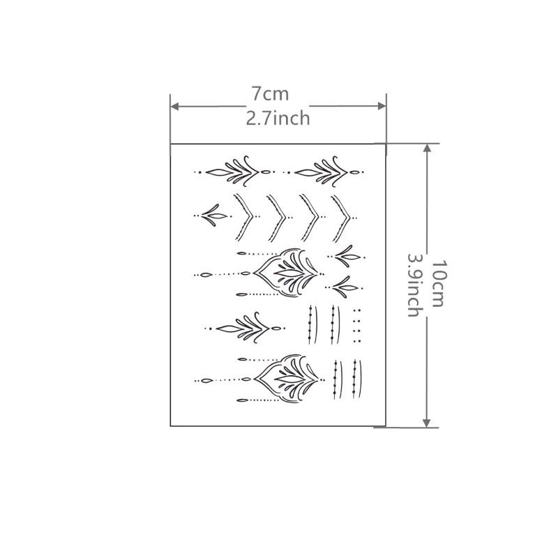 1 foglio adesivo tatuaggio modello dito impermeabile tatuaggio temporaneo duraturo