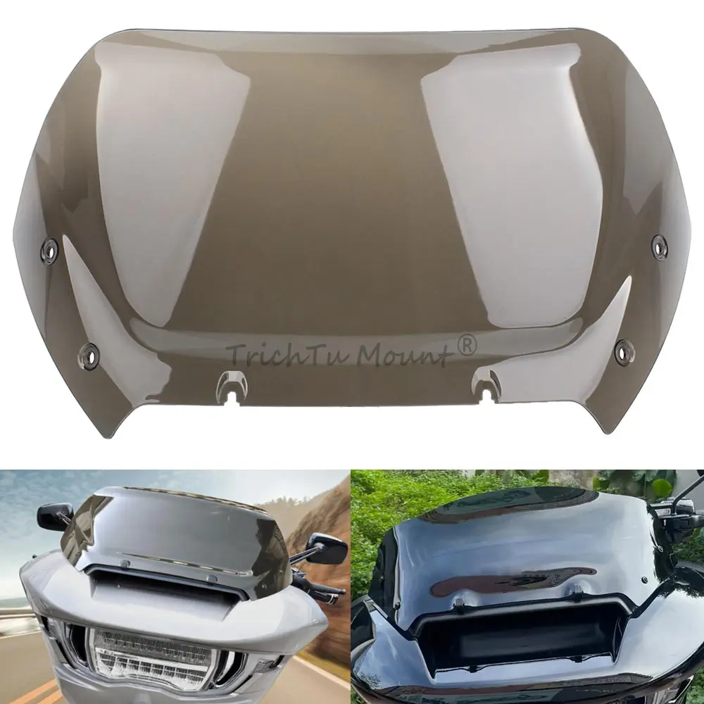 

12" Motorcycle ABS Windshield Wind Deflector Fairing Windscreen For Harley Road Glide FLTRX CVO FLTRXSE 2023 FLTRXSTSE 2024