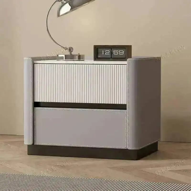 Cómoda Moderna para Dormitorio con Cajones, Mesa de Noche, Gabinete Único de Madera Económico para Dormitorio