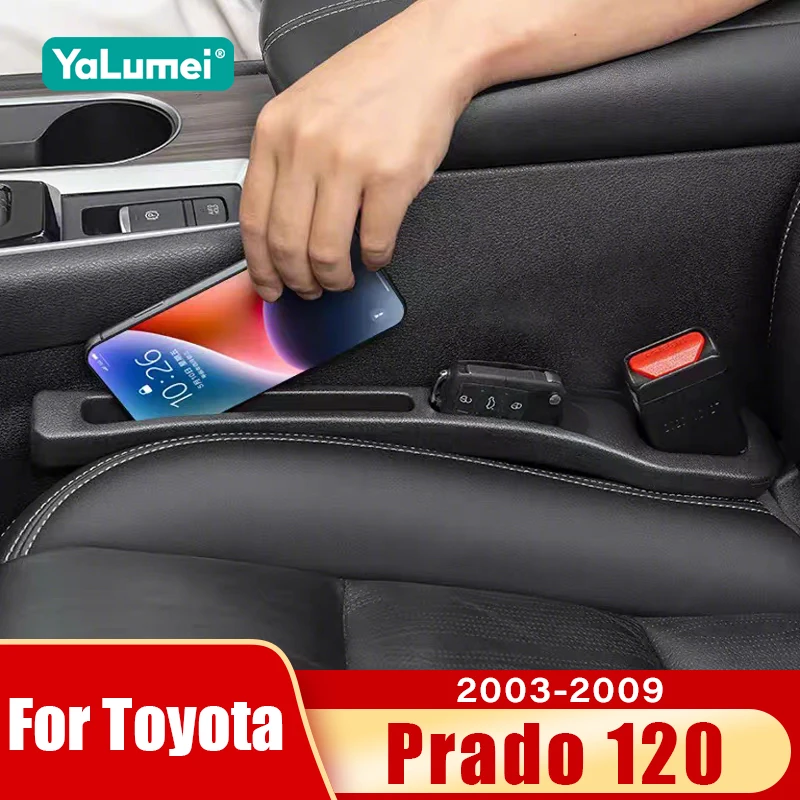For Toyota Land Cruiser Prado 120 FJ120 2003 2004 2005 2006 2007 2008 2009 2PCS Car Seat Leak Proof Strips Side Seam Storage