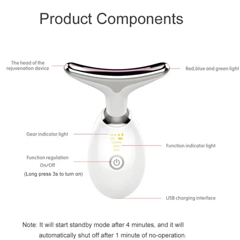 Face Lifting Machine EMS Facial Microcurrent Device Neck Face Lifting Massager Skin Tighten  Anti-wrinkle Double Chin Remover