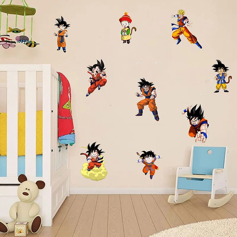 

Seven Dragon Ball Anime Stickers Son Goku Super Saiyan Decorative Stickers Room Decoration Cartoon Stickers Children's ToysGifts