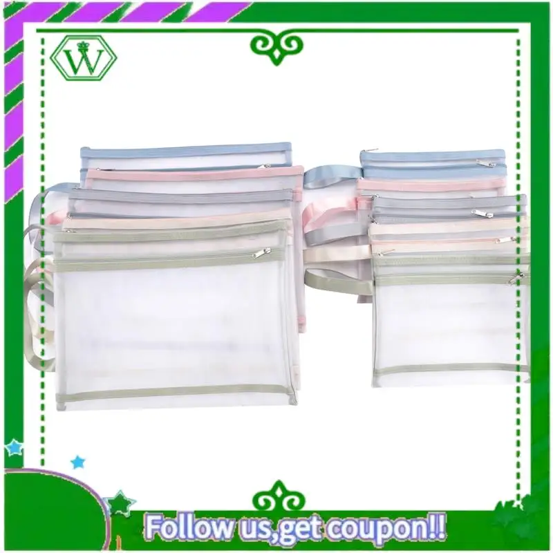 

Reliable-10 Pack Colored Double-Layer Mesh Zipper Pouch Bags, Building Block Sets Toy Storage & Organization 5Pcs A4+5Pcs A5 Eas