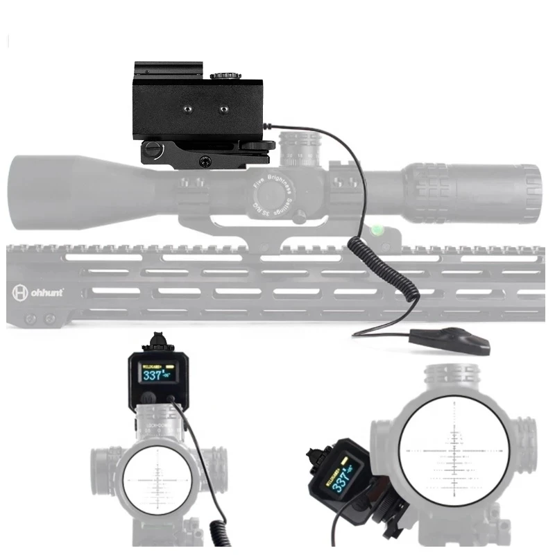 Outdoor Real-Time Ranging Mini Laser, Caça e Tiro Display, Rangefinder LRF automático, 1200m LE032