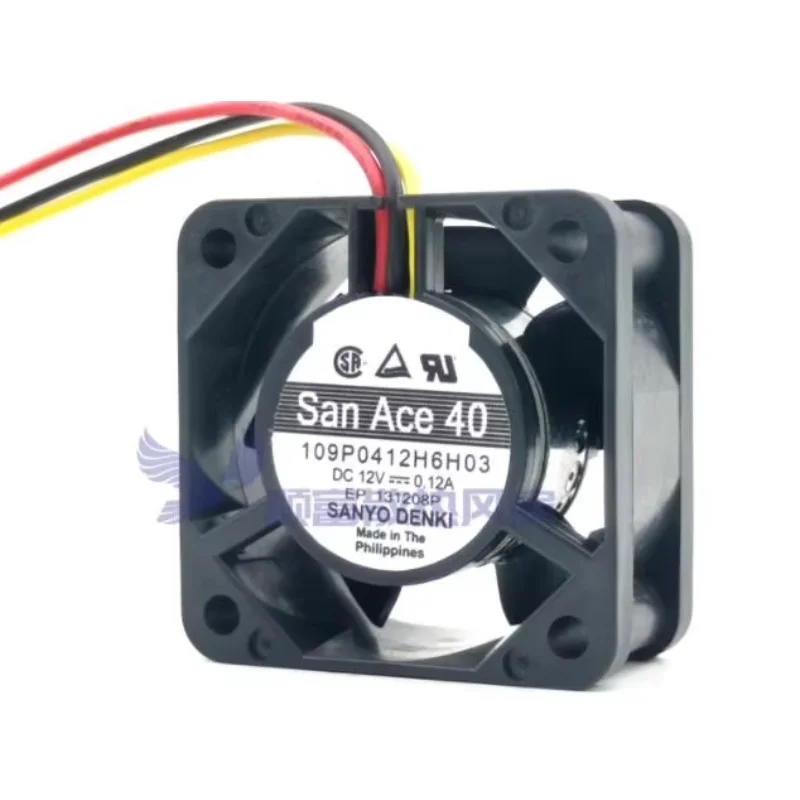 

SANYO DENKI 109P0412H6H03 DC 12V 0.12A 40x40x20mm 3-Wire Server Cooling Fan