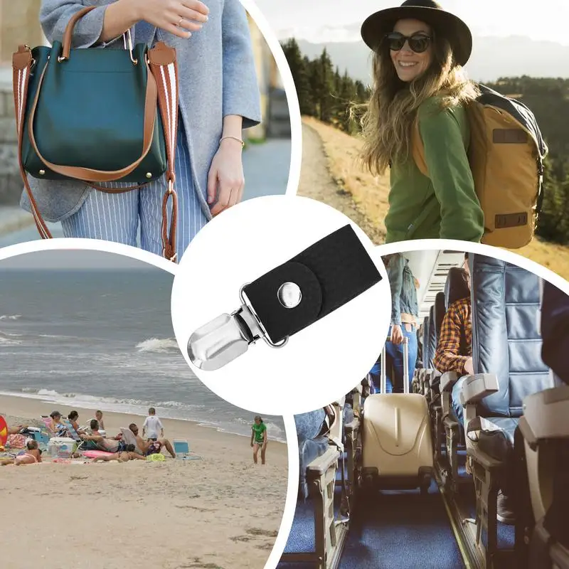 Hat Clip For Travel On Bag PU Leather Cap Holder Outdoor Hat Companion Multifunctional Duckbill Hat Clip For Purse Luggage