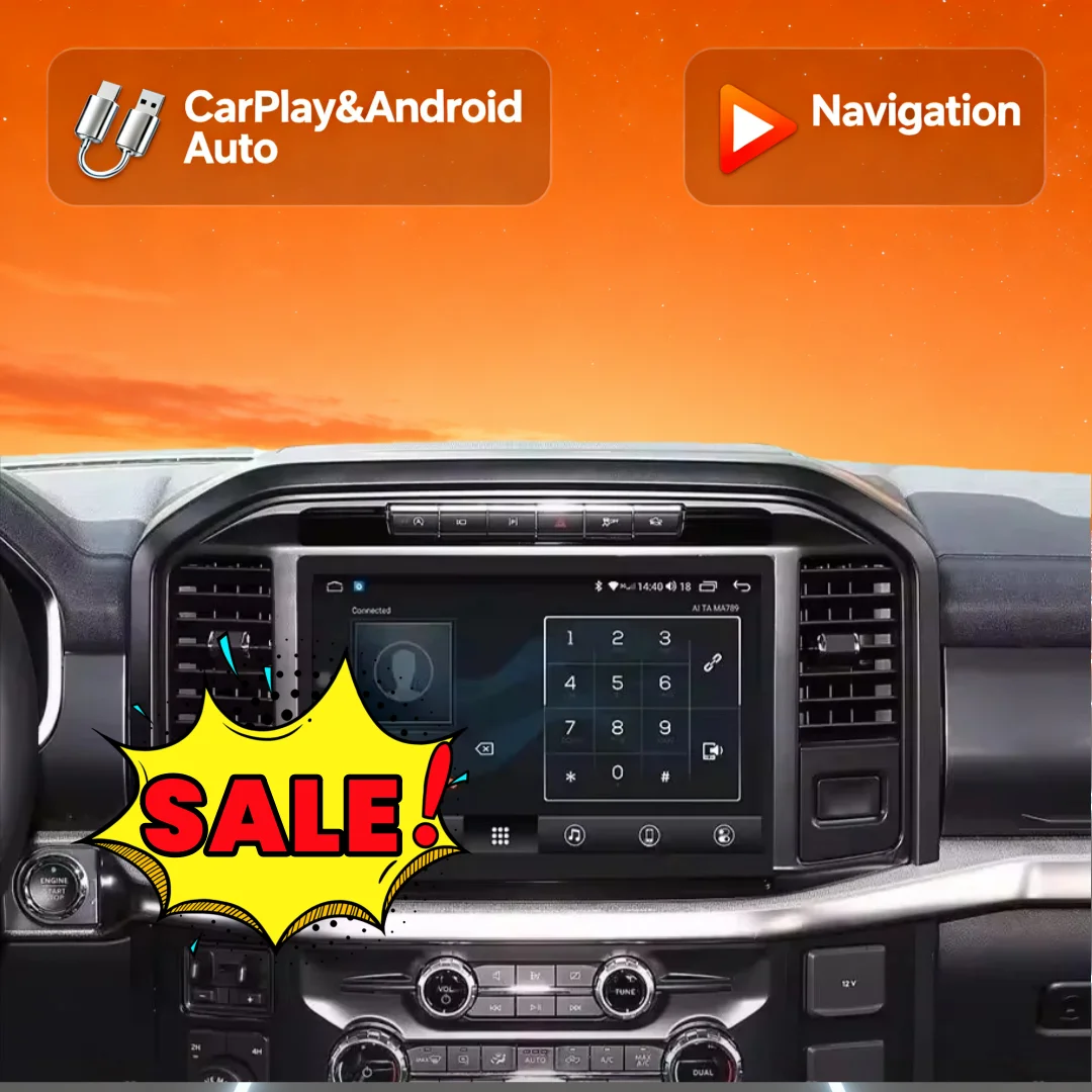 

L 13.3 Inch Screen Android 13 Car Stereo for Ford F150 2022-2024 Wireless CarPlay/Android Auto 1080P Touch Screen GPS Navigation