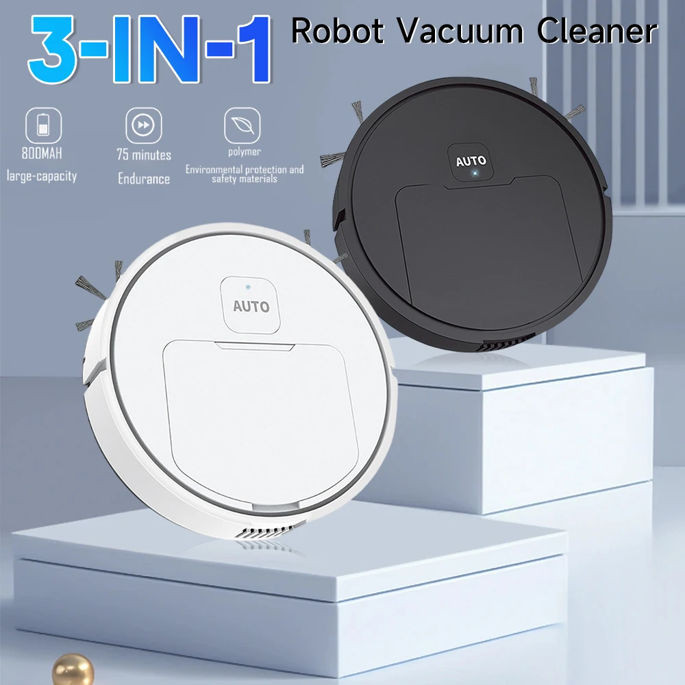 آلة كنس التنظيف الأوتوماتيكية 3 في 1 مكنسة كهربائية قابلة للشحن جهاز آلي لتنظيف المنزل والمكتب مكنسة كهربائية جديدة