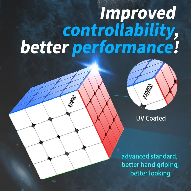[ECube] Diansheng Solar S4M UV Revestido Magnético Cubo de Velocidade Mágica Stickerless Brinquedos Profissionais Diansheng S4M Cubo Quebra-cabeça