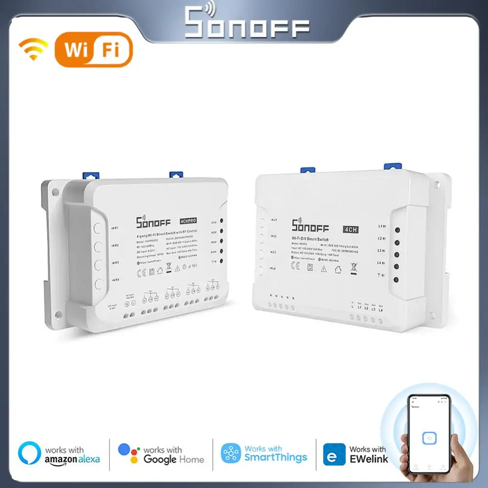 

SONOFF POWR3 Умный переключатель высокой мощности 25А Измерение мощности Защита от перегрузки Таймер Голосовое управление Переключатель eWelink Alexa Google Hom