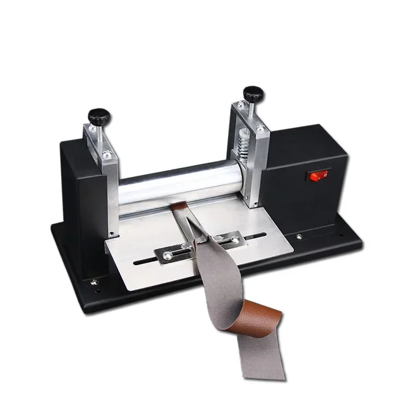 220V Desktop Leather Laminating Press, Manual Operated Processing Equipment for Shoulder Strap Cylinder Leather Craft Production
