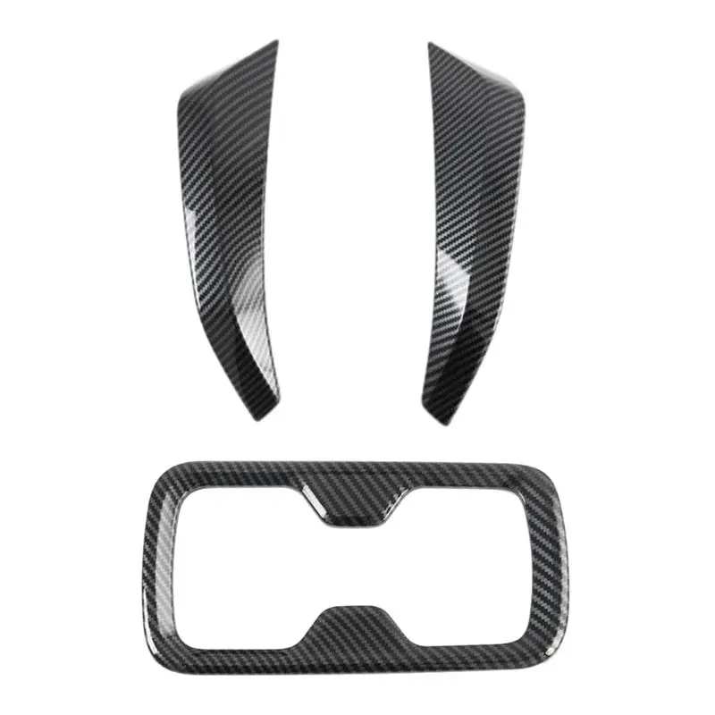 

ABHX-Car Front Water Cup Center Console Panel Frame Cover Trim Sticker Accessories For Nissan Navara NP300 2016-2019