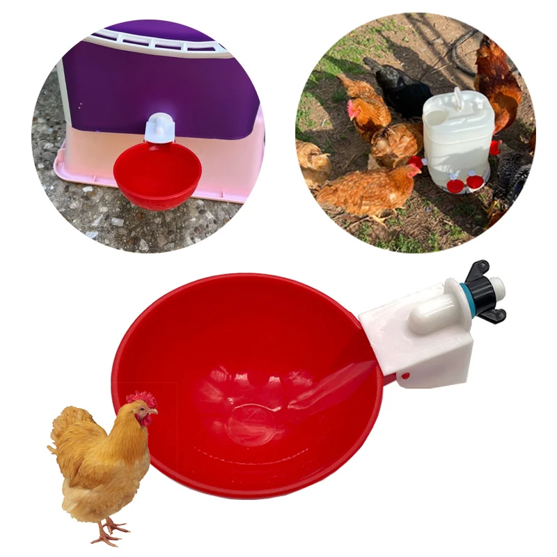 

Automatic Chicken Waterer Cups,Chicken Water Feeder Suitable for Chicks, Duck, Goose, Turkey and Bunny,Poultry Water Feeder Kit