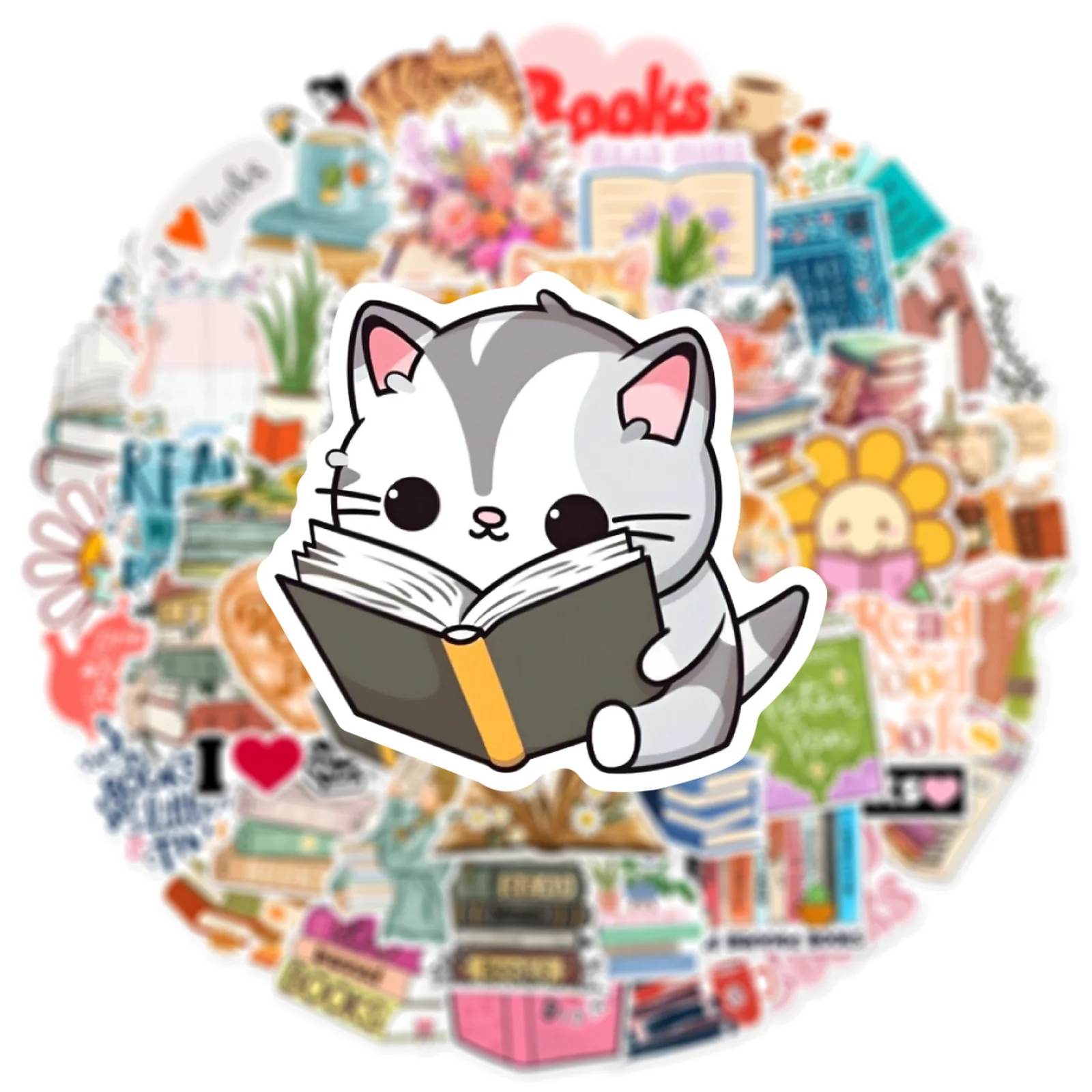 10/25/50pcs libri adesivi da lettura Graffiti per fai da te Scrapbook cancelleria valigia bottiglia d\'acqua telefono Laptop chitarra giocattolo