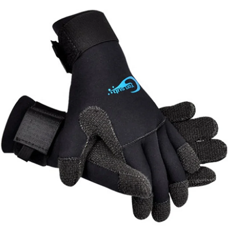 

Scuba 3MM Kev lar Diving Gloves For Underwater Hunting Non-slip Spearfishing Equipment Adjustable Black Gloves YQ33