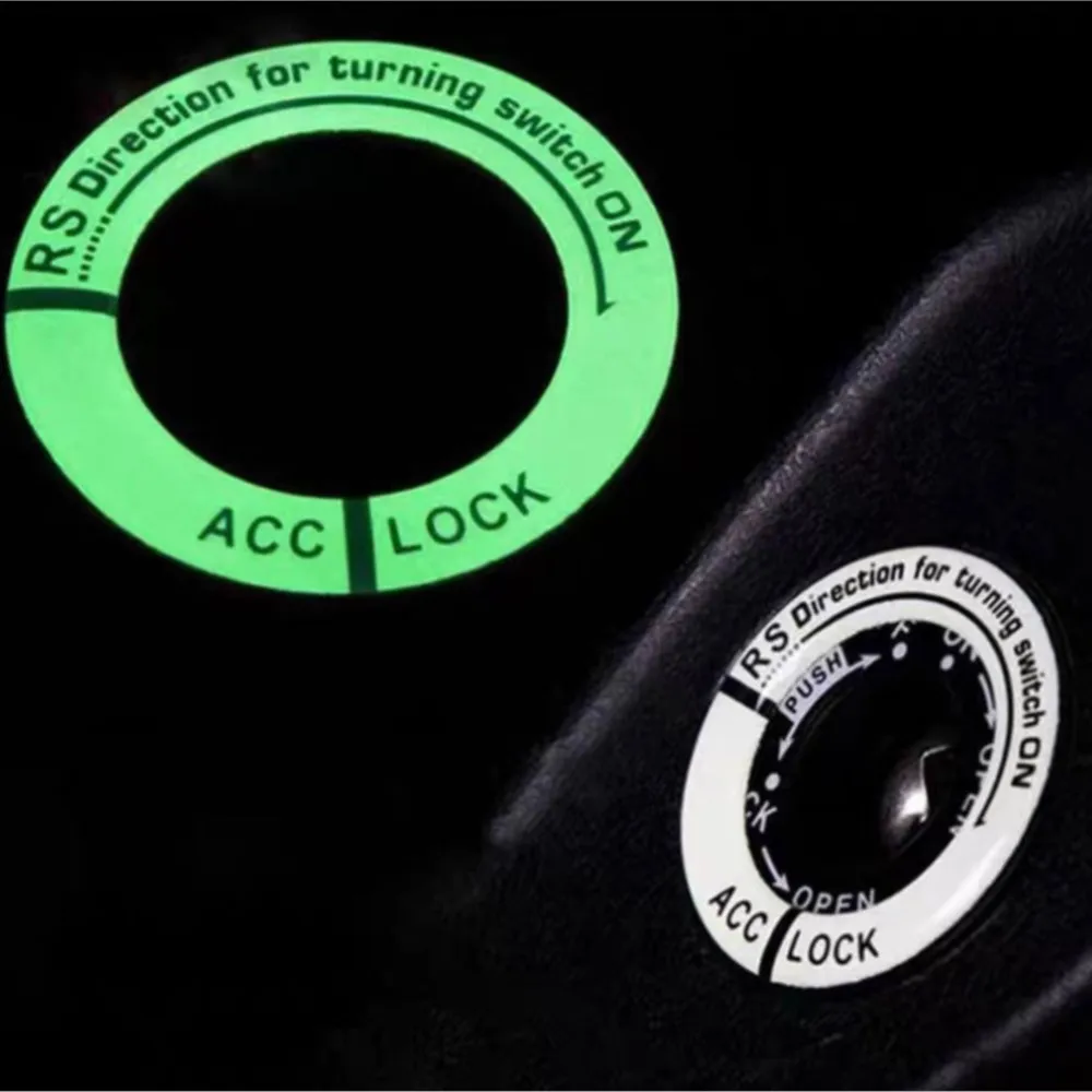 

1 шт. автомобильные наклейки ночной светящийся автомобильный брелок зажигания наклейки авто мотоцикл наклейки украшения ключ флуоресцентный круг