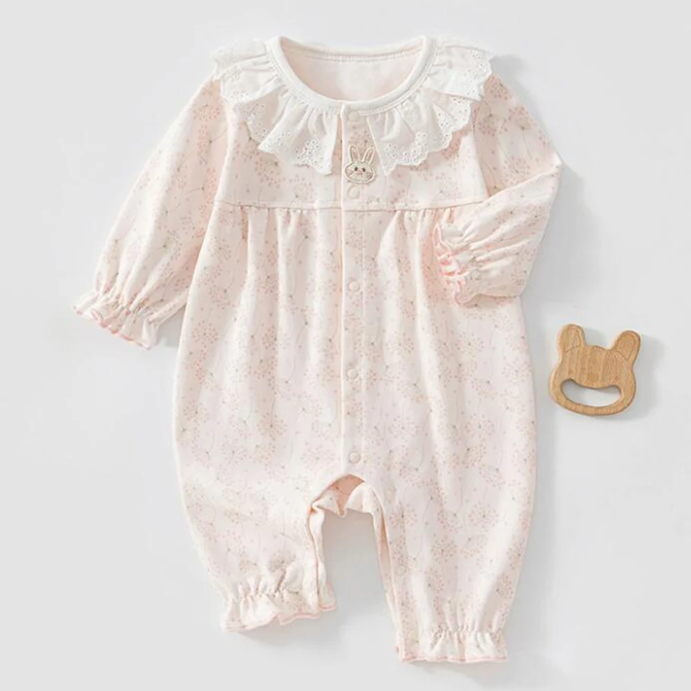My First Christmas Baby Romper For Girls Long Sleeve 100% Cotton Princess Style Infant Boutique Clothing Newborn Baby Jumpsuit