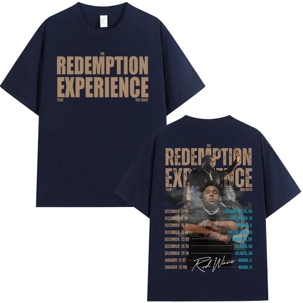Rapper Rod Wave The Redemption Experience Tour Short Sleeve T Shirt Women Men Harajuku Aesthetic Graphics Tshirt Cotton Tees