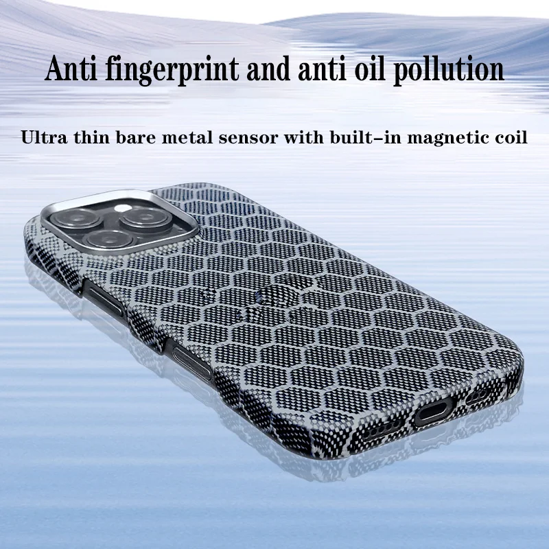 For Magnetic Case For iPhone 13 14 15 16 Pro Max Kevlar Carbon Fiber Ultra Thin for iPhone 16/16Pro MagSafe Protective Cover