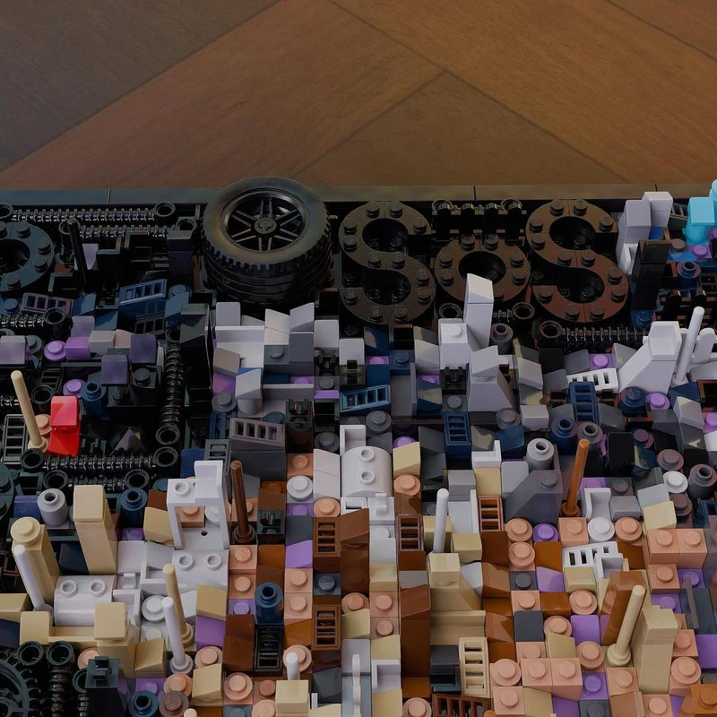 3025 Elementów MOC Terminatores Punkes Pixel Face Premium Steampunk Architektura DIY Model Klocki Urodzinowe Zabawki Prezent