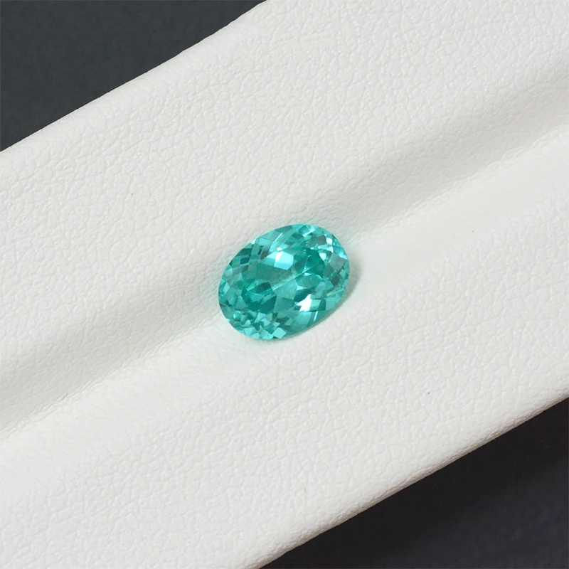Paraiba-Labor-Saphir in Trillionenform mit VVS1-Zertifikat, Großhandelsdiamant für DIY-Anhänger, Schmuckherstellungsmaterialien, Edelstein – Detail 2