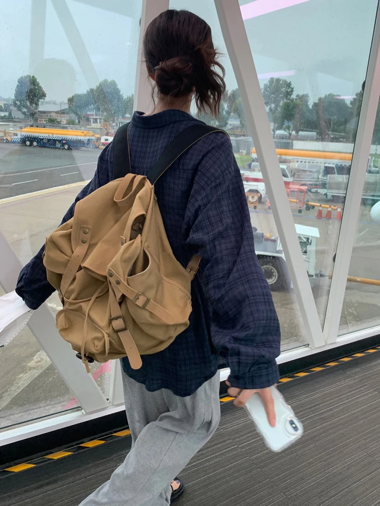 

Женская клетчатая одежда в стиле ретро в Корейском стиле, свободная длинная верхняя одежда средней длины, осеннее пальто нового дизайна, топ Jaet