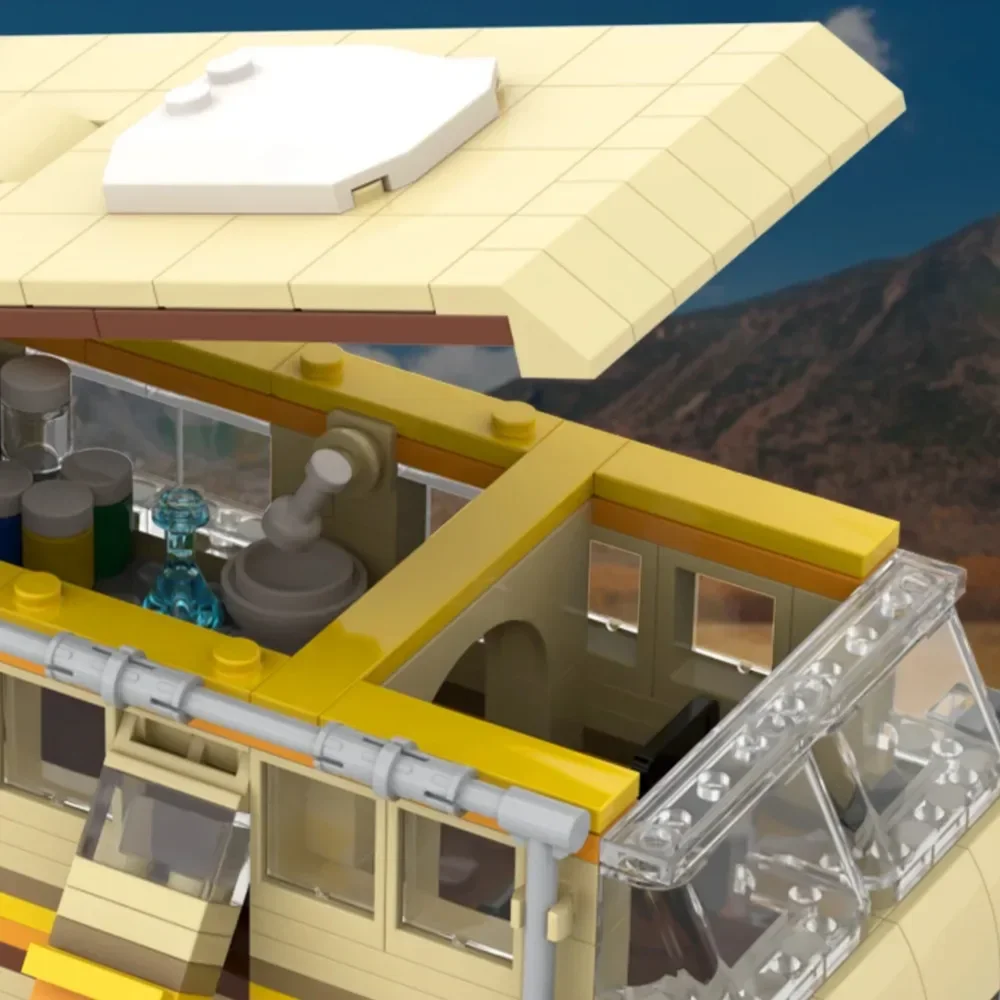 360Pcs Film MOC Breaking Bad RV Bus Auto Modell Bausteine Edacational Ziegel Spielzeug für Kinder Geburtstag Geschenk – Detail 10