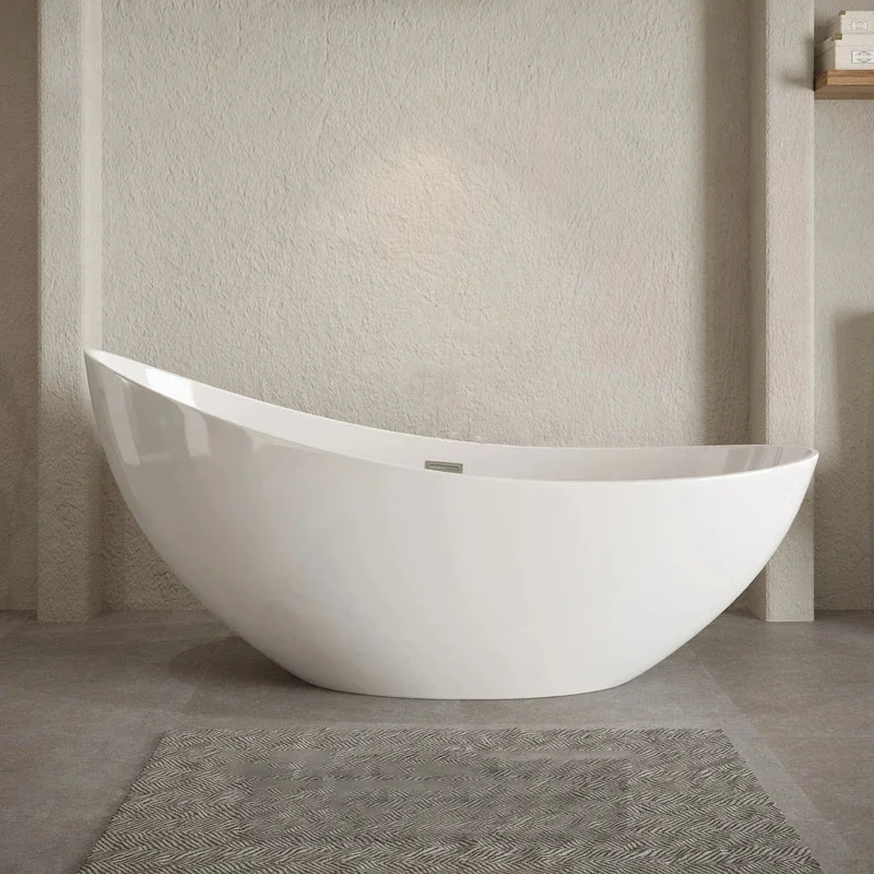 Acryclic Bathtub Shower Room Usage 1600mm Length Big Space Bathtubs Enjoy Bath Time