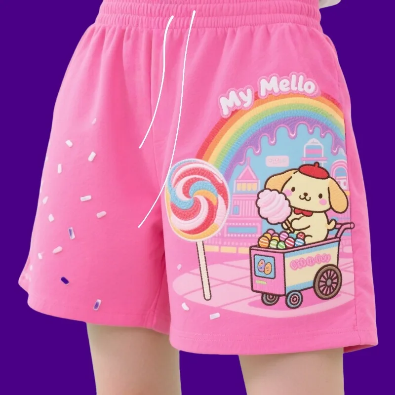 

MOTO-Trendy Sweet Adult Shorts: My Melody Dog, Lollipop & Rainbow Design, Aliexpress Bestseller
