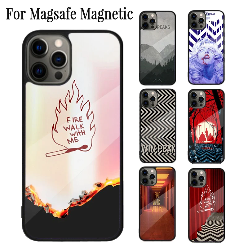 Fire Walk With Me Twin Peaks Magnetic Phone Case Coque For iPhone 16 15 14 Plus 13 12 Mini 11 Pro Max Magsafe Wireless Charging