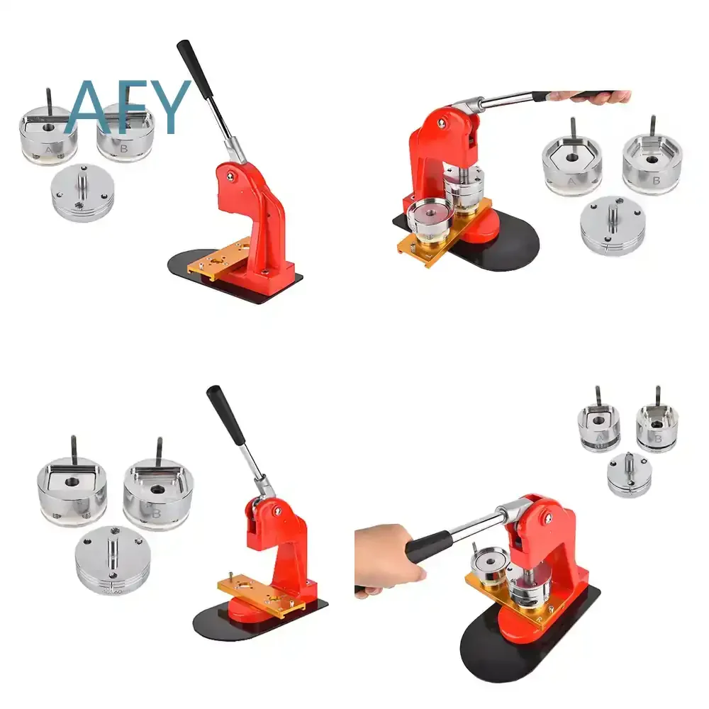 58mm 2.28in Round Magnet Maker Kit for DIY Craft Tools with Machine Cutter and 100 Sets Magnet Material for Home Decor Wall