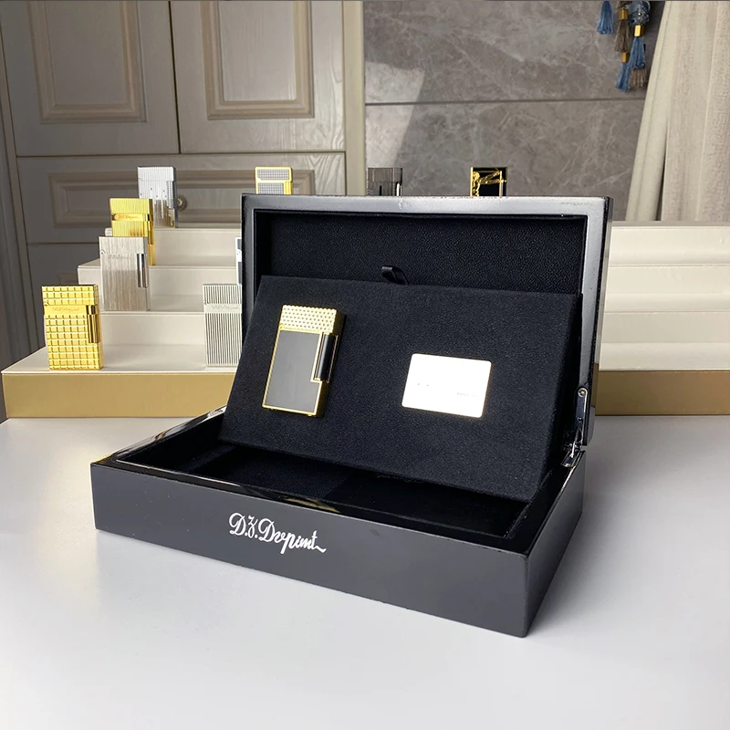 

New commemorative edition single and double flame luxury lighter Ping Sound natural paint cigarette smoking butane lighter 18070