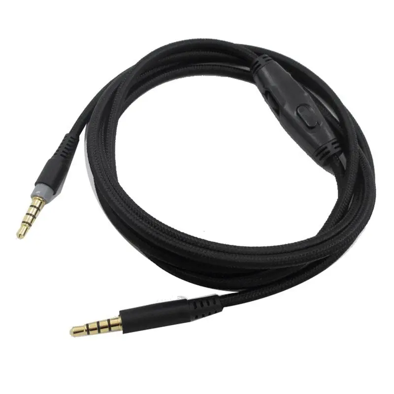 B29C-For -Hyperx Cloud Alpha/-Hyperx Cloud Core Flight Headphone Cable With Volume Control Sound Control Headphone Cable