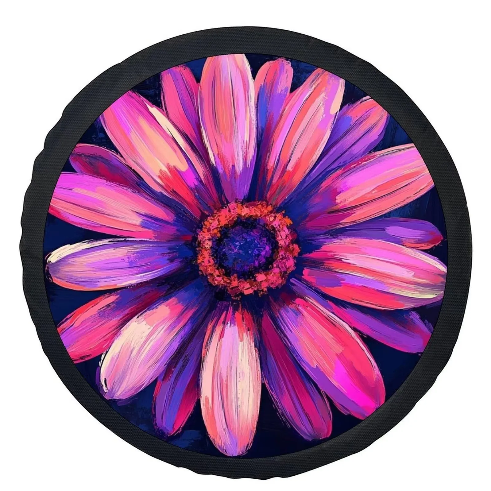 Pink Daisy Print Spare Tire Cover, Universal Wheel Protection for Most Cars SUV Trailer