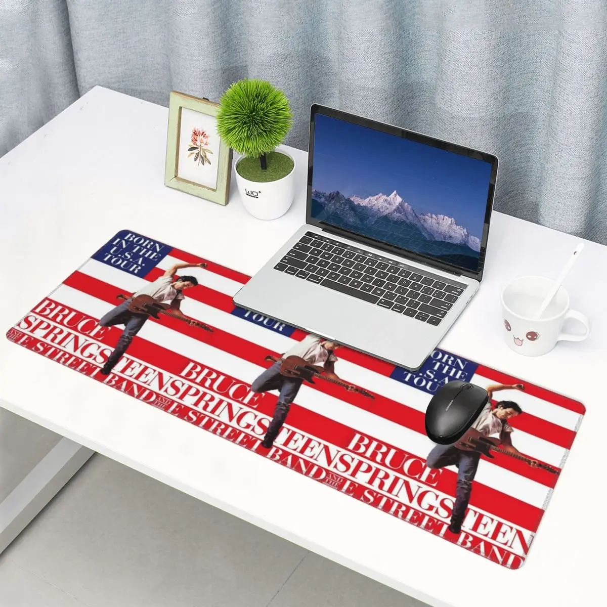 Large Mouse Pad Bruce Springsteen 2024 World Tour Rock Music Gamer PC Laptop Mats Keyboard Carpet Computer Gaming Desk Mat