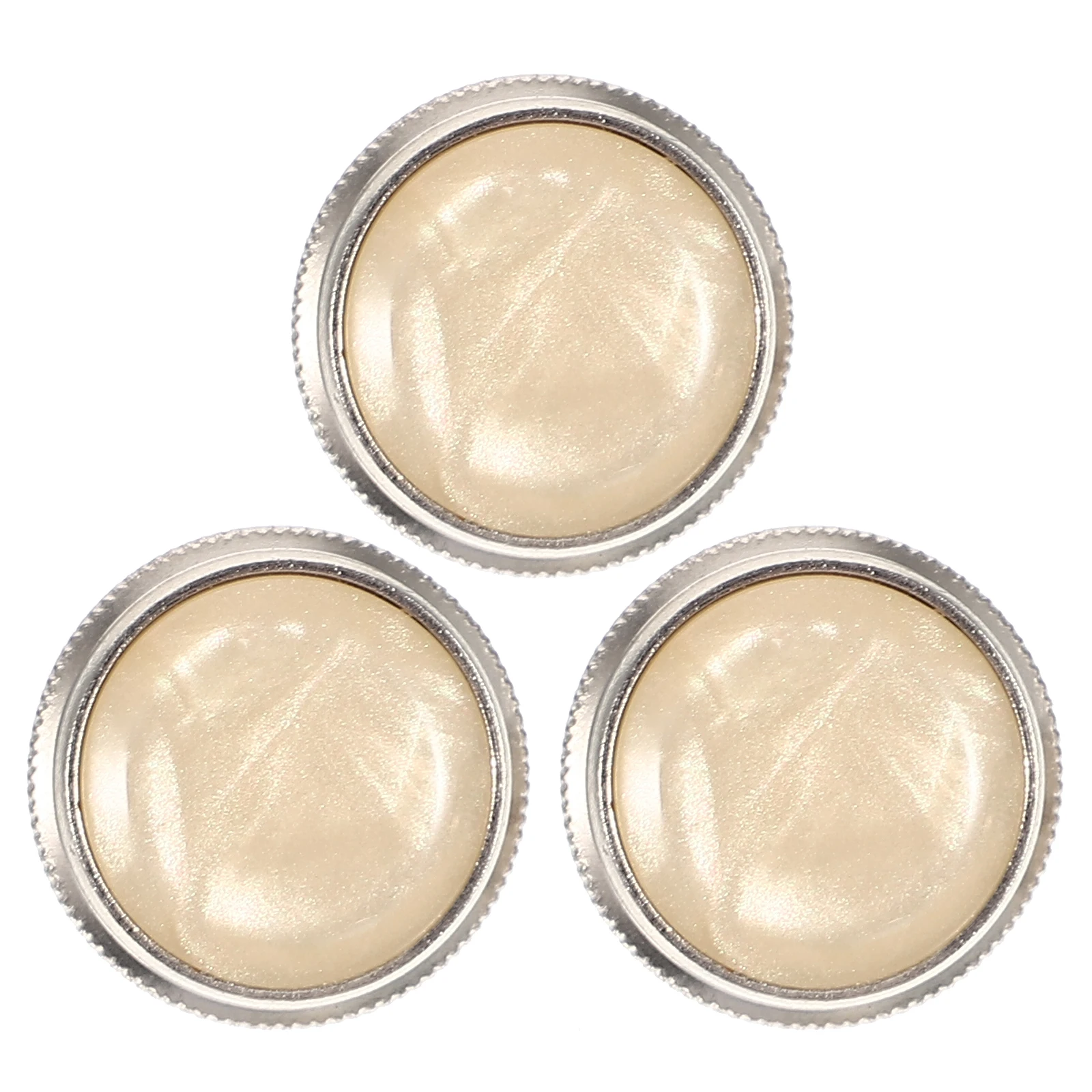 

3 Pieces Trumpet Key Buttons Nickel-plated Short Cover Repair Parts Accessories Musical Instrument Supplies Brass Finger Buckle