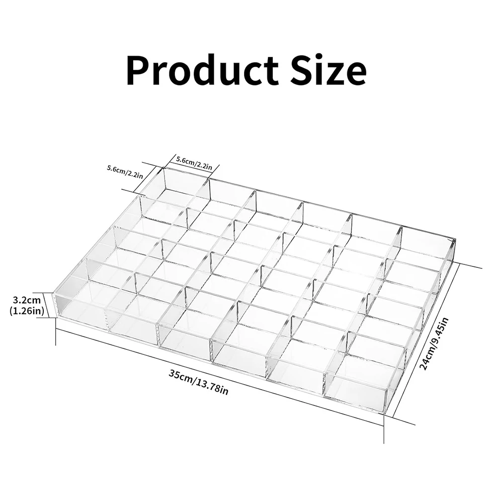 24 Grid Jewelry Organizer Tray Display Storage Supplies for Jewelry Earring Bracelet Collections Organizer Gift Boxes Decoration