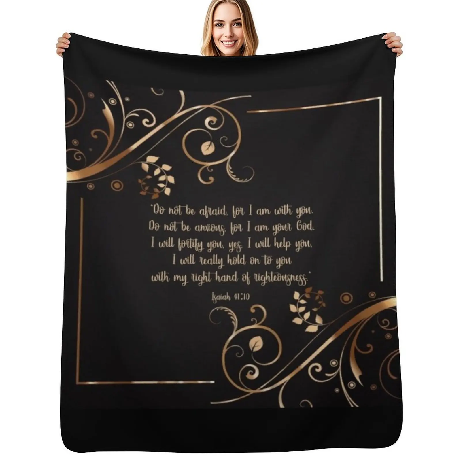 

Isaiah 41:10 Throw Blanket Durable Warm Blanket for Daily Home Use