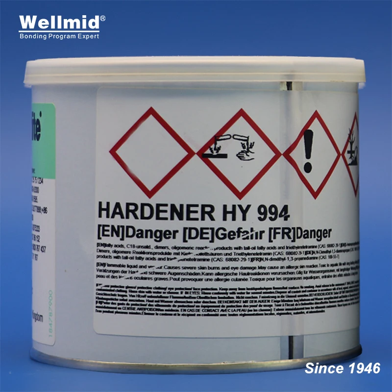 

HARDENER HY994 cas.109-55-7 for epoxy adhesive clear amber with ARALDITE AW136H bonds Archery limb lamination 2 parts epoxy glue