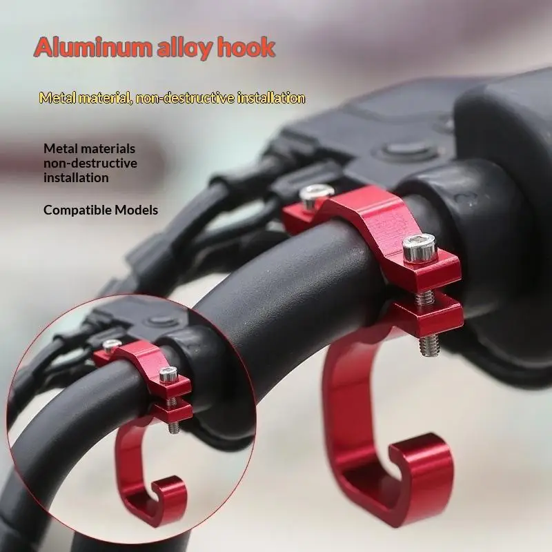 Replaceable Bikes Hanging Bag Hook Multi-function: 1PC Aluminum Motorcycle Hanger Helmet