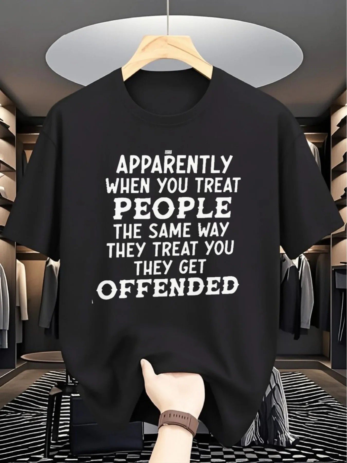 Obviously They Are Offended When You Treat Them The Way They Treat You--Casual T-Shirts Loose Fitting Outdoor Casual Clothing; S
