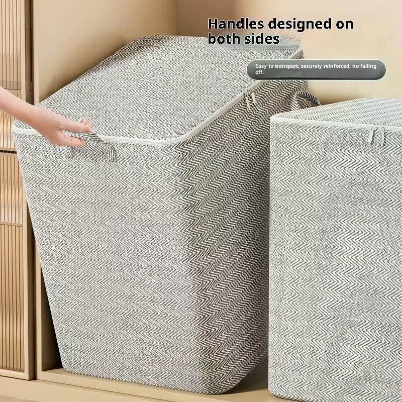 Caixa de armazenamento de roupas de tamanho grande com capa, cesto de roupa suja grande, organizador dobrável para bebês